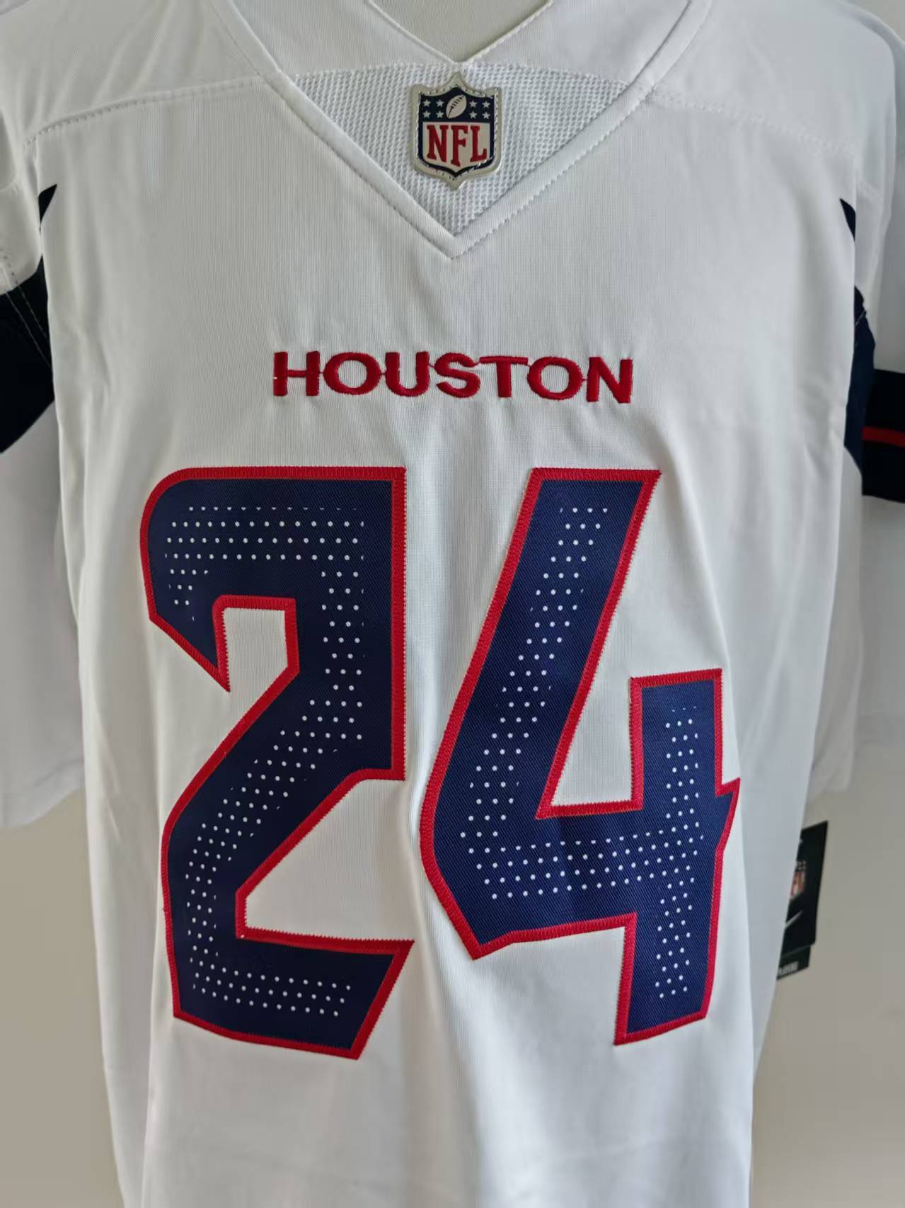 Men's Houston Texans Derek Stingley Jr. Jersey-White football jersey product view 3