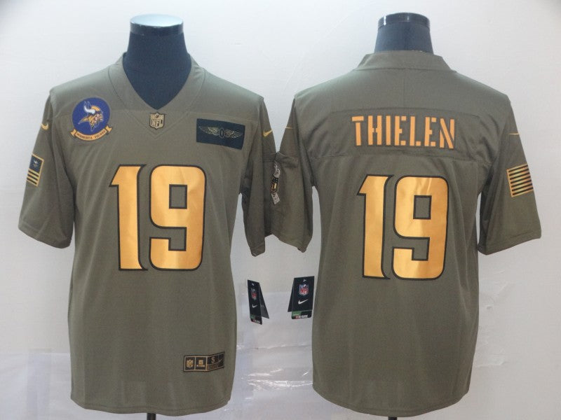 Men's Minnesota Vikings Adam Thielen #19 Brown Alternate Game Jersey1 football jersey product view 1