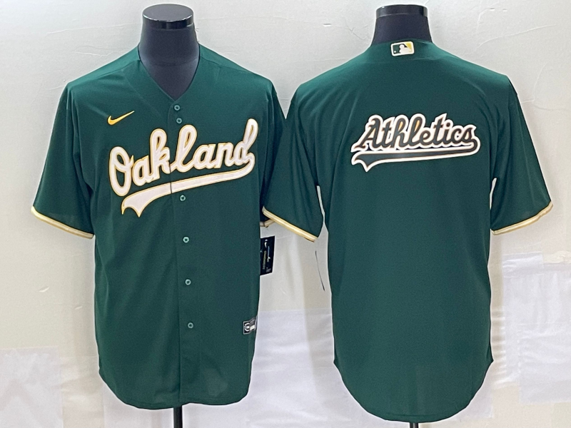 Men's Oakland Athletics Kelly Green Alternate Replica Player Jersey1 baseball jersey product view 1