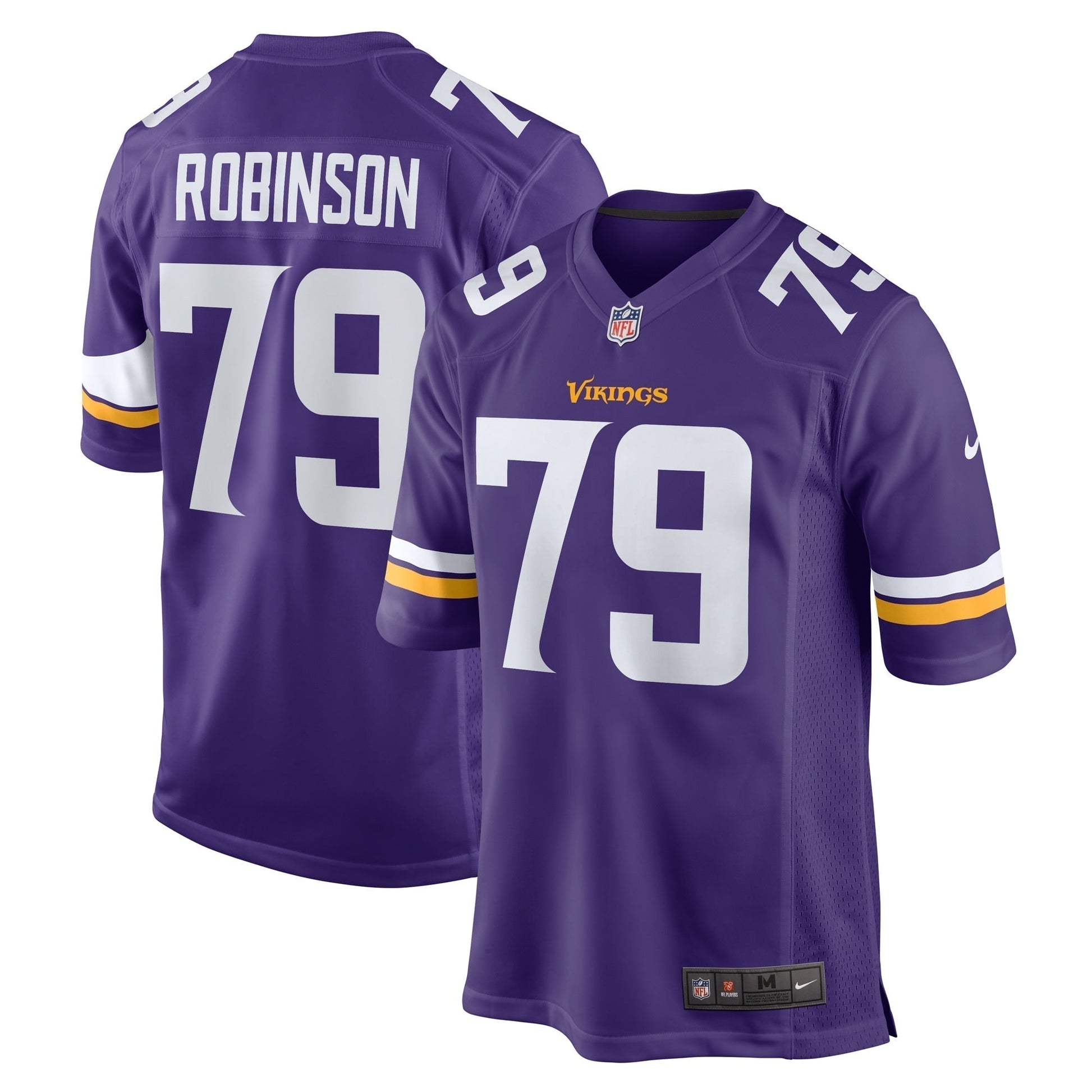 Tyrese Robinson Minnesota Vikings Nike Team Game Jersey - Purple football jersey product view 1