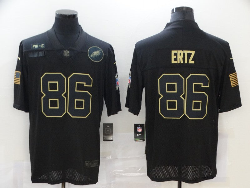 Men's Philadelphia Eagles #86 Zach Ertz Black Team Game Jersey1 football jersey product view 1