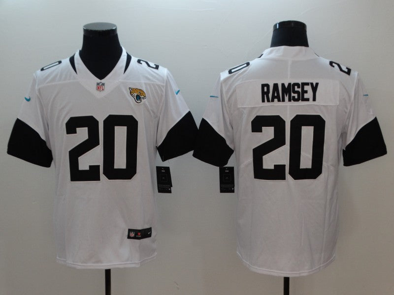 Men's Jacksonville Jaguars Jalen Ramsey #20 White Game Jersey1 football jersey product view 1