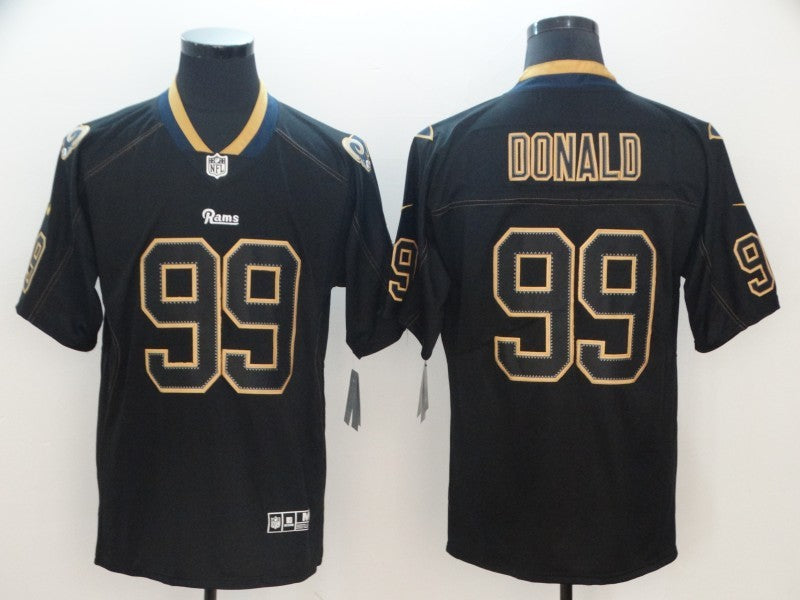 Men's Los Angeles Rams #99 Aaron Donald Black Player Jersey1 football jersey product view 1