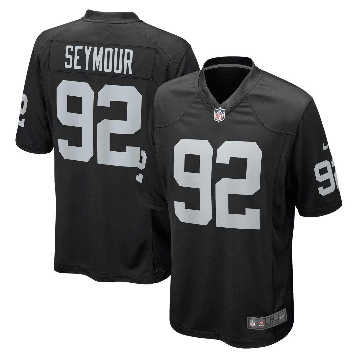 Richard Seymour Las Vegas Raiders Nike Retired Game Jersey - Black football jersey product view 1