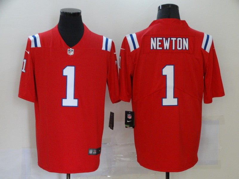 Men's New England Patriots Cam Newton #1 Red Alternate Game Jersey1 football jersey product view 1