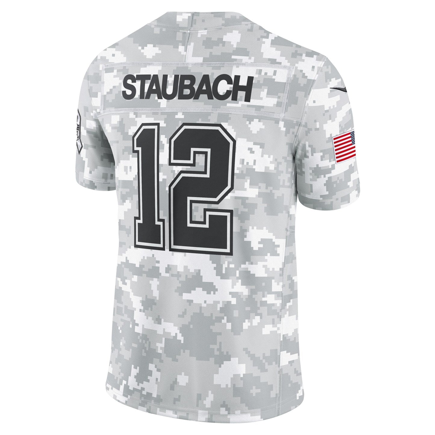 Roger Staubach Dallas Cowboys Nike 2024 Salute to Service Retired Limited Jersey - Arctic Camo football jersey product view 3