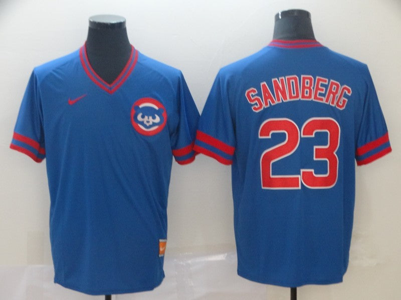 Men's Chicago Cubs Ryne Sandberg #23 Blue Stitched Jersey1 baseball jersey product view 1