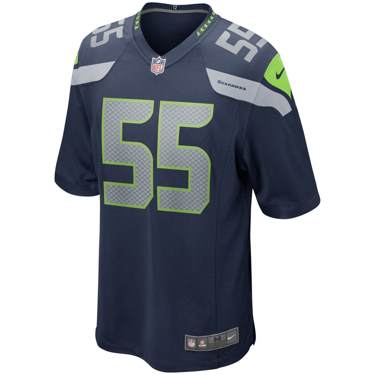Brian Bosworth Seattle Seahawks Nike Game Retired Jersey - College Navy football jersey product view 2