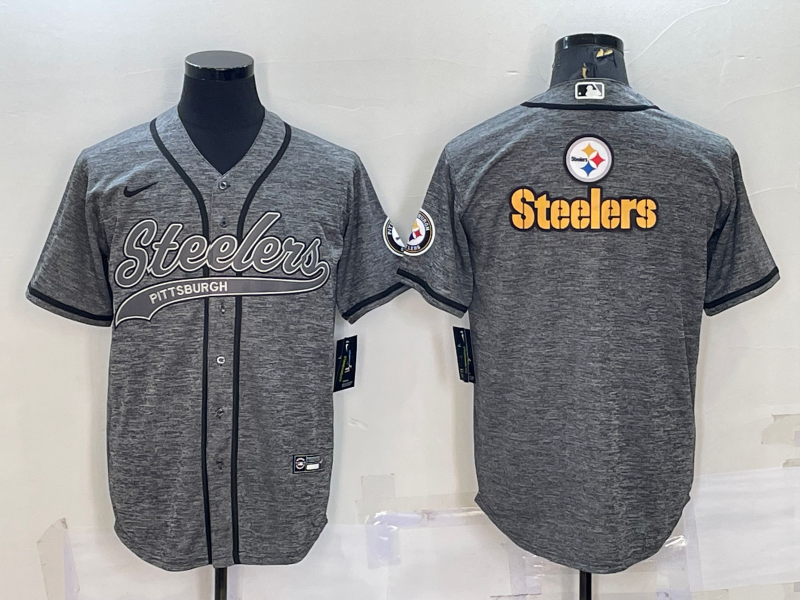 Men's Pittsburgh Steelers Gray Fashion Jersey1 football jersey product view 1