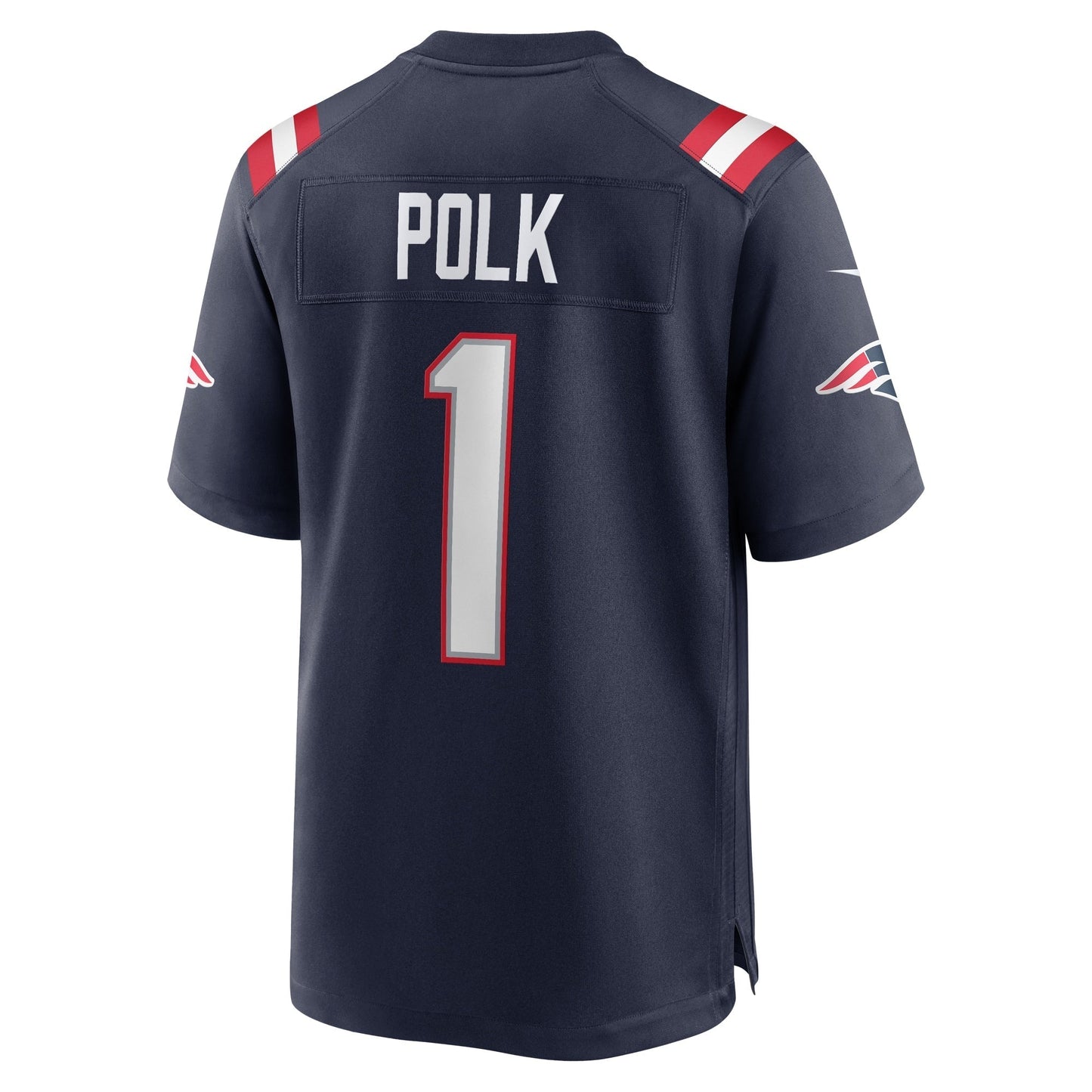 Ja'Lynn Polk New England Patriots Nike Team Game Jersey - Navy football jersey product view 3