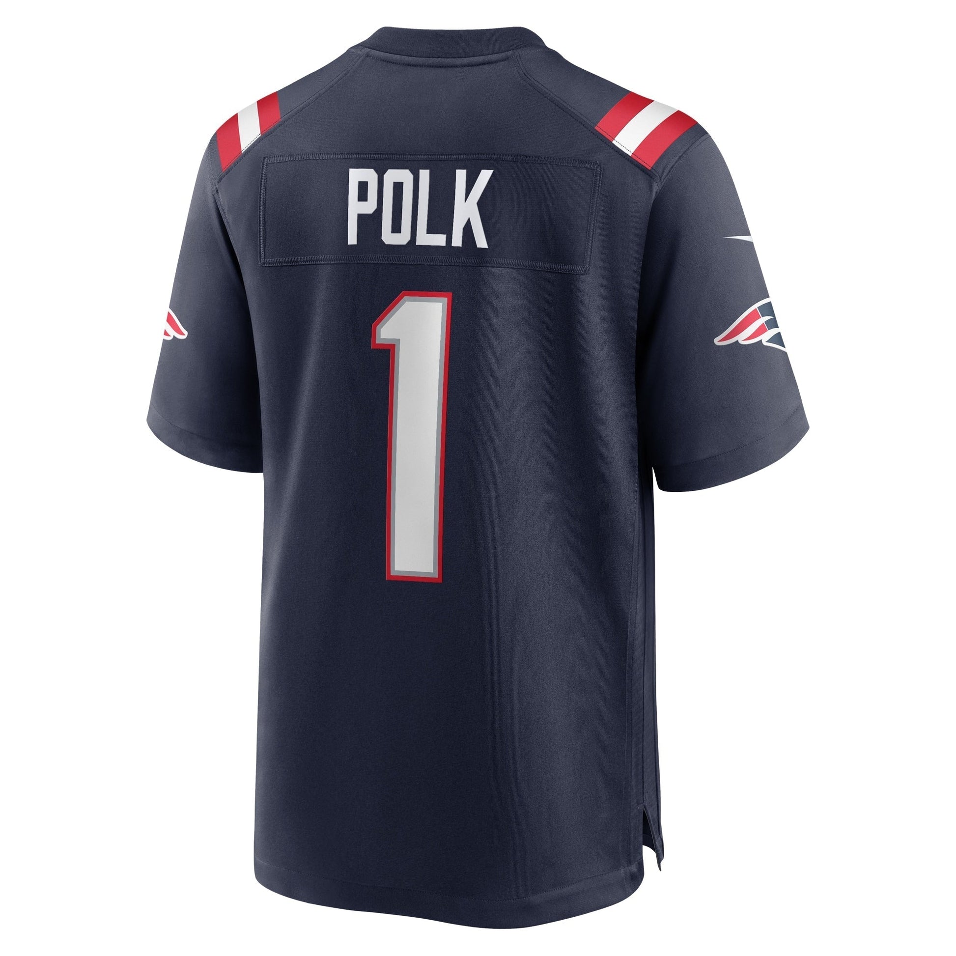 Ja'Lynn Polk New England Patriots Nike Team Game Jersey - Navy football jersey product view 3