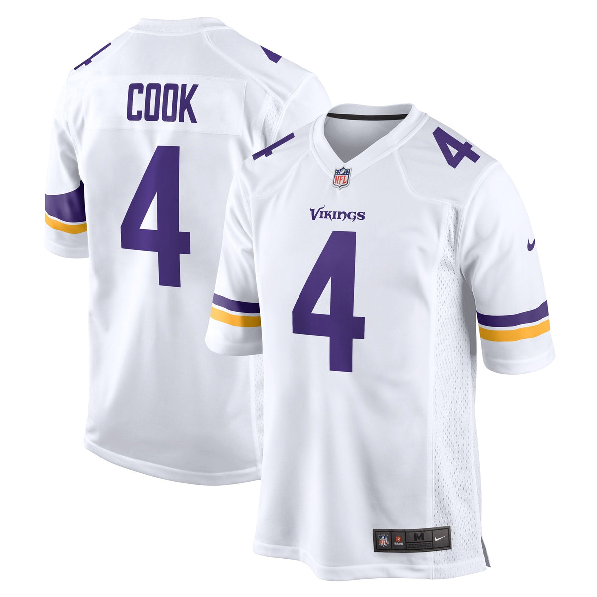 Dalvin Cook Minnesota Vikings Nike Game Jersey - White football jersey product view 1