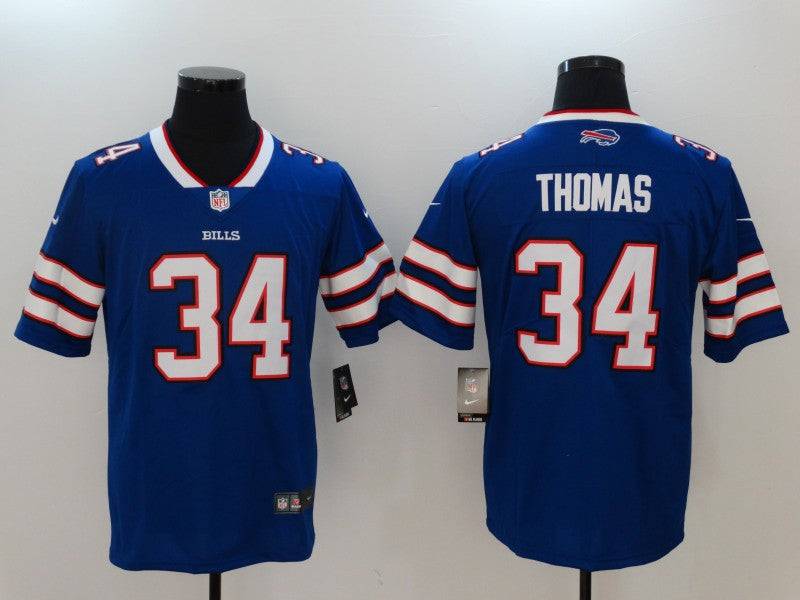 Men's Buffalo Bills Thurman Thomas #34 Blue Game Player Jersey1 football jersey product view 1