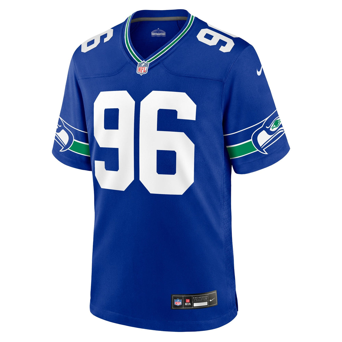 Cortez Kennedy Seattle Seahawks Nike Throwback Retired Game Jersey - Royal football jersey product view 2