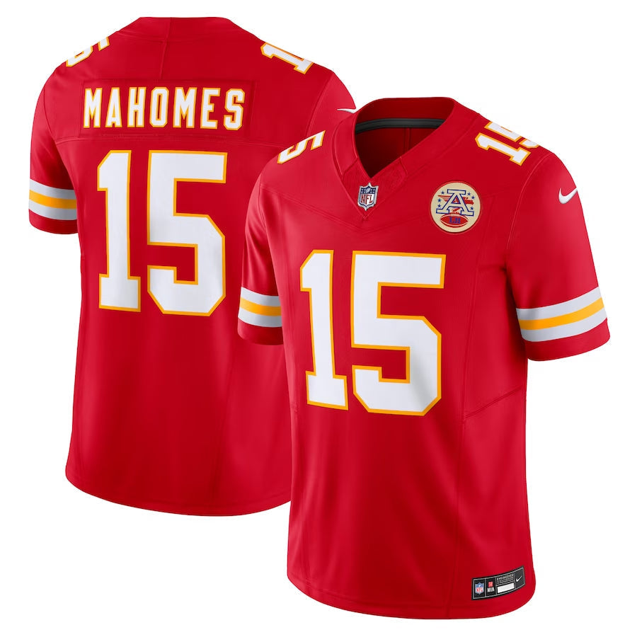 Kansas City 15# Patrick Mahomes Nike Vapor F.U.S.E. Limited Jersey football jersey product view 1