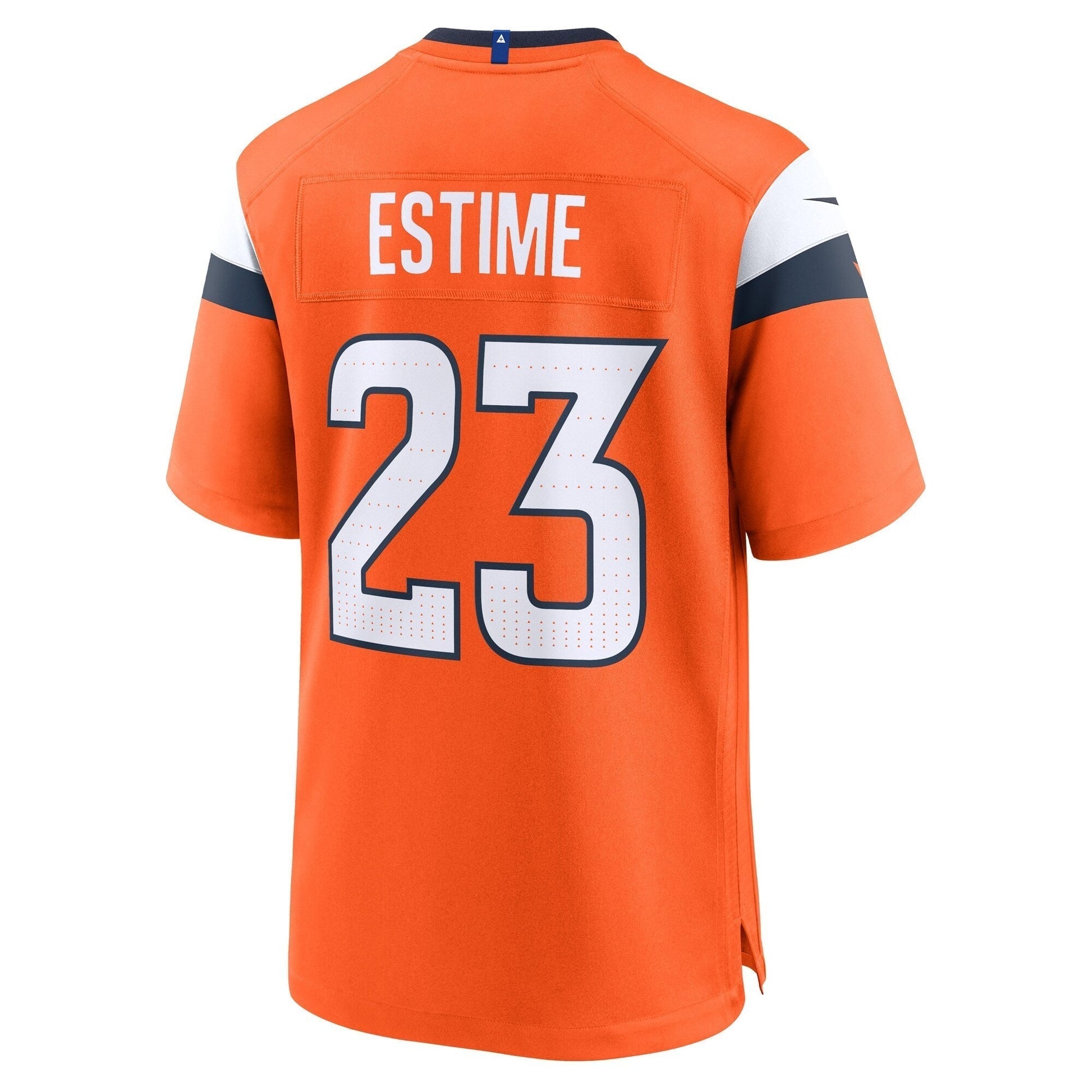 Audric Estime Denver Broncos Nike Team Game Jersey - Orange football jersey product view 3