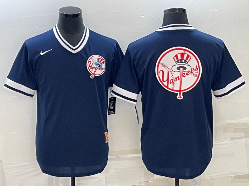 Men's New York Yankees Navy Cooperstown Collection Team Jersey1 baseball jersey product view 1