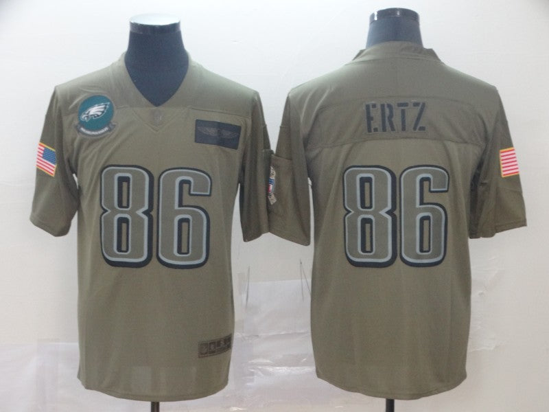 Men's Philadelphia Eagles Zach Ertz #86 Brown Game Jersey1 football jersey product view 1