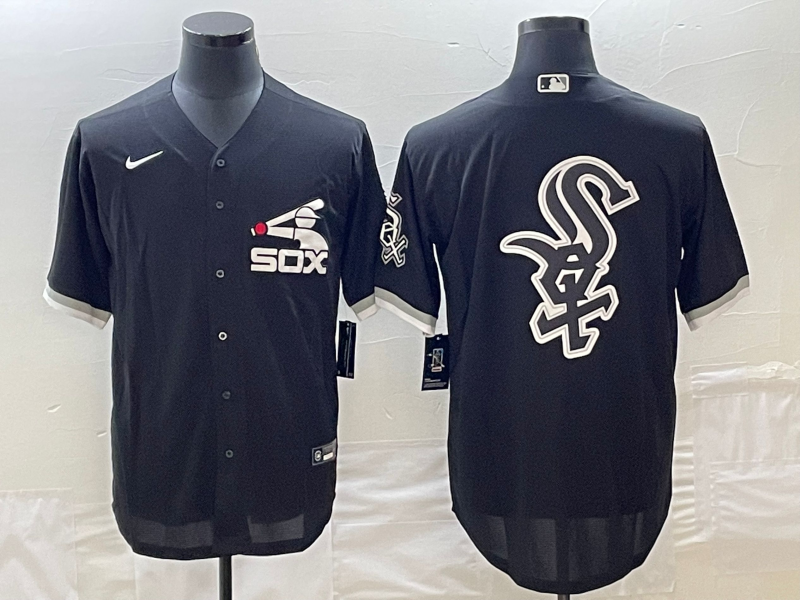 Men's Chicago White Sox Black Replica Team Jersey1 baseball jersey product view 1