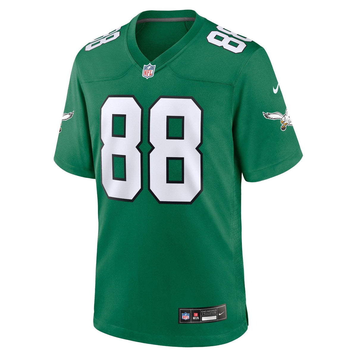 Dallas Goedert Philadelphia Eagles Nike Alternate Game Jersey - Kelly Green football jersey product view 2