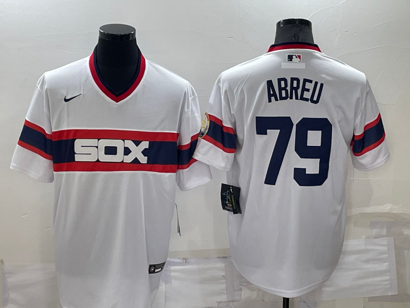 Men's Chicago White Sox Jose Abreu #79 White Stitched Jersey1 baseball jersey product view 1