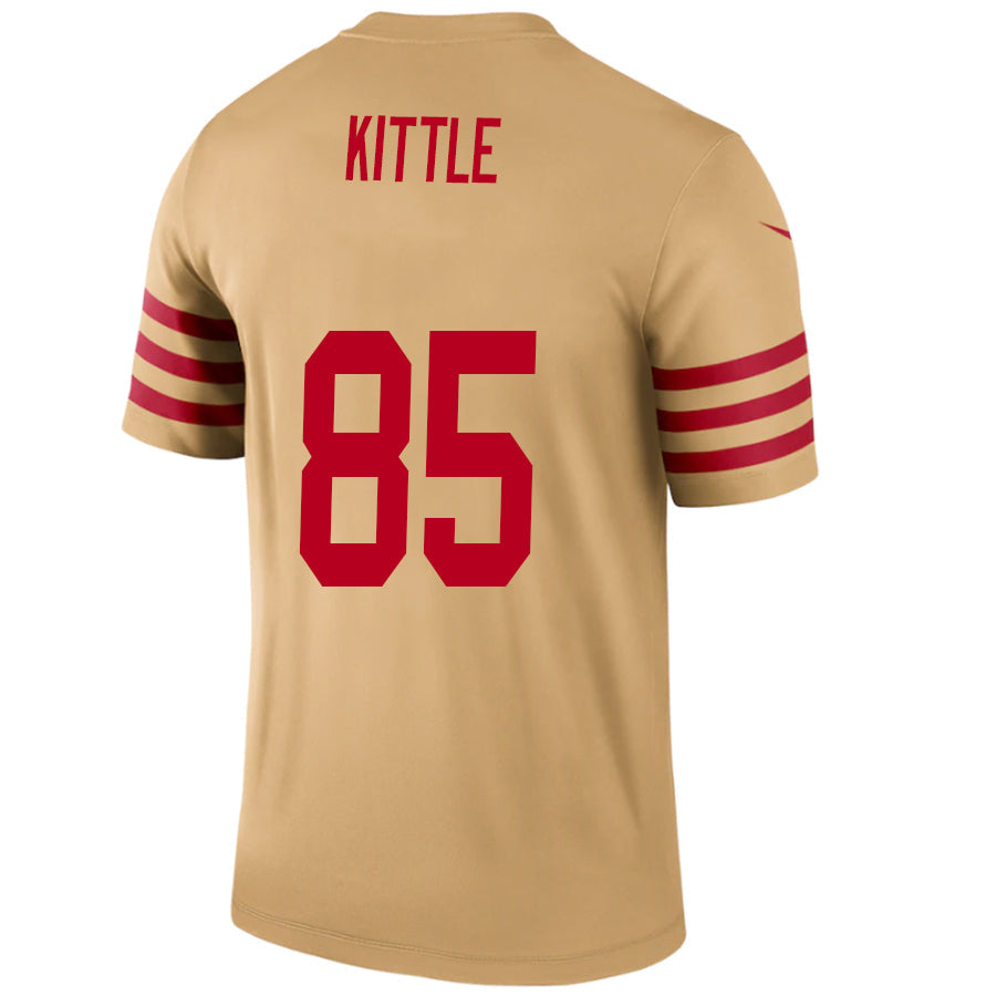 #85 George Kittler Player SF.49ers Gold Stitched Player Game Football Jerseys football jersey product view 1