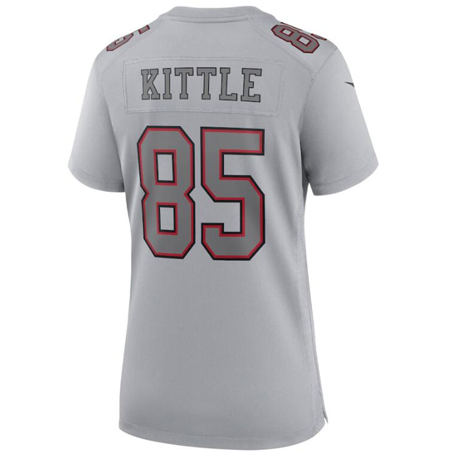 #85 George Kittler Player SF.49ers Gray Game Football Jerseys football jersey product view 1