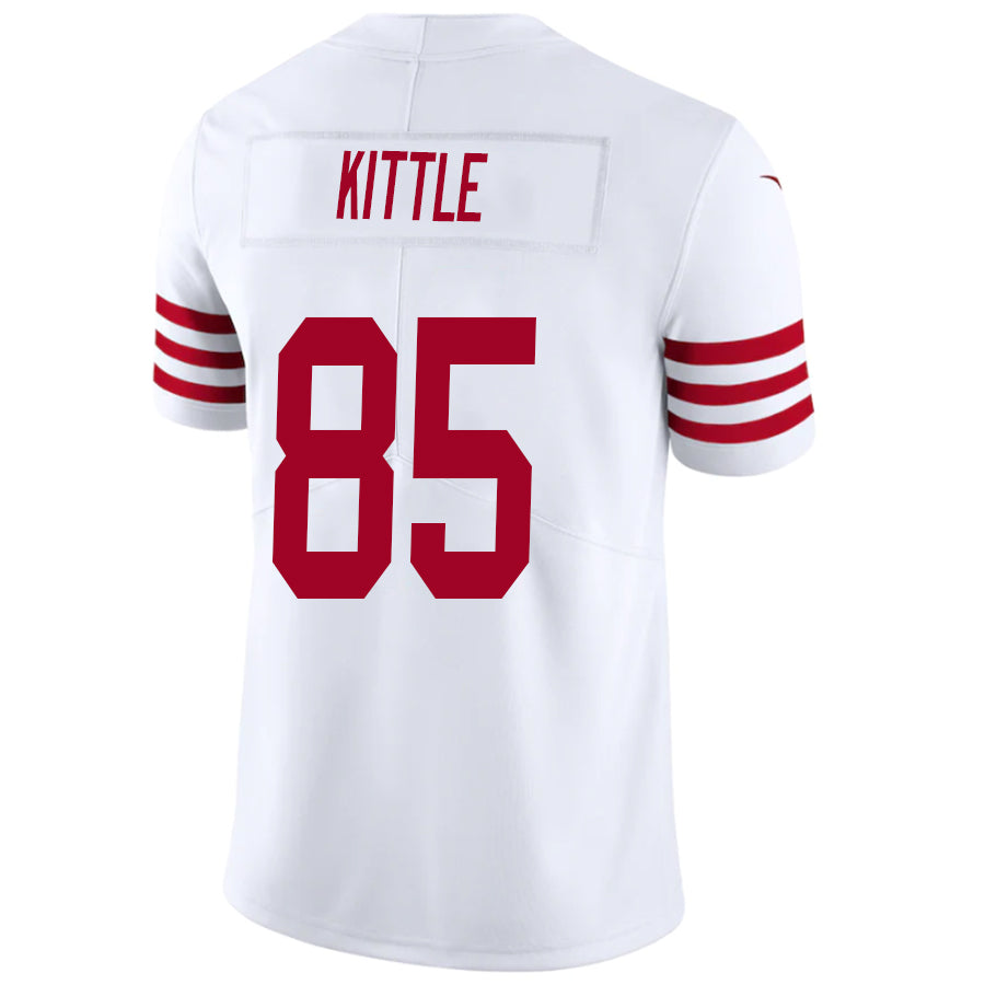 #85 George Kittler Player SF.49ers White Scarlet Vapor F.U.S.E. Limited Football Jerseys football jersey product view 1