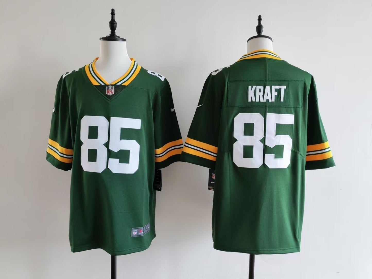 Men's Green Bay Packers Tucker Kraft Nike Jersey - Green football jersey product view 1