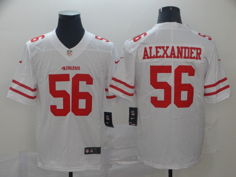 Men's San Francisco 49ers Kwon Alexander #56 White Game Jersey1 football jersey product view 1