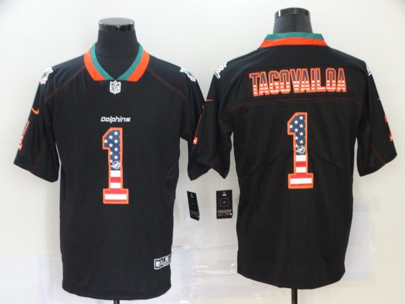 Men's Miami Dolphins Tua Tagovailoa #1 Black Alternate Game Jersey1 football jersey product view 1