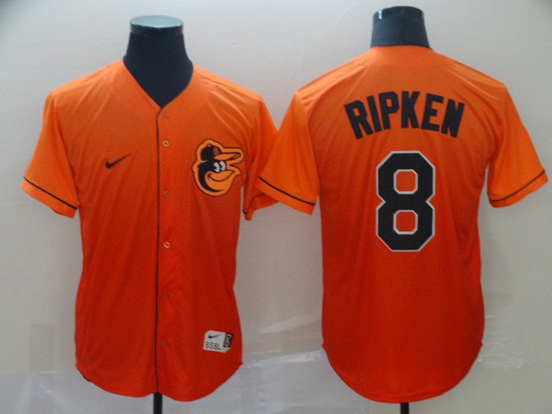 Men's Baltimore Orioles Cal Ripken Jr. #8 Orange Gradient Replica Jersey baseball jersey product view 1