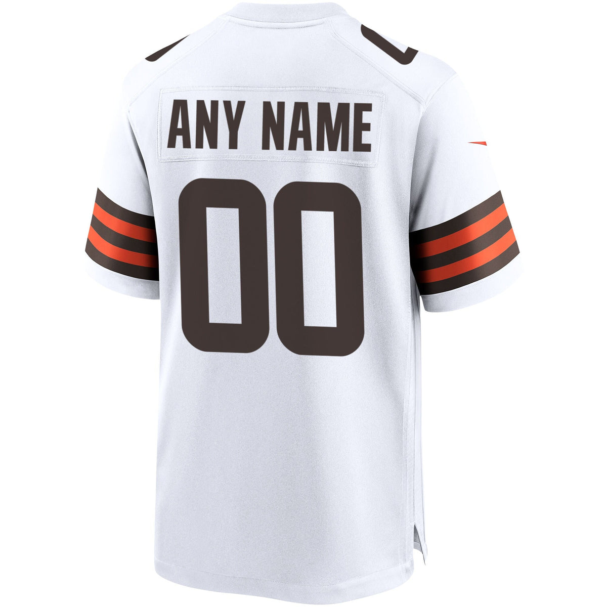 Cleveland Browns Nike Custom Game Jersey - White football jersey product view 3