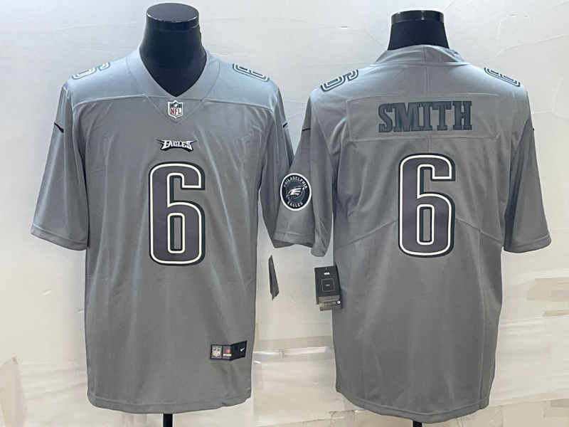 Men's Philadelphia Eagles DeVonta Smith #6 Gray Atmosphere Fashion Game Jersey1 football jersey product view 1