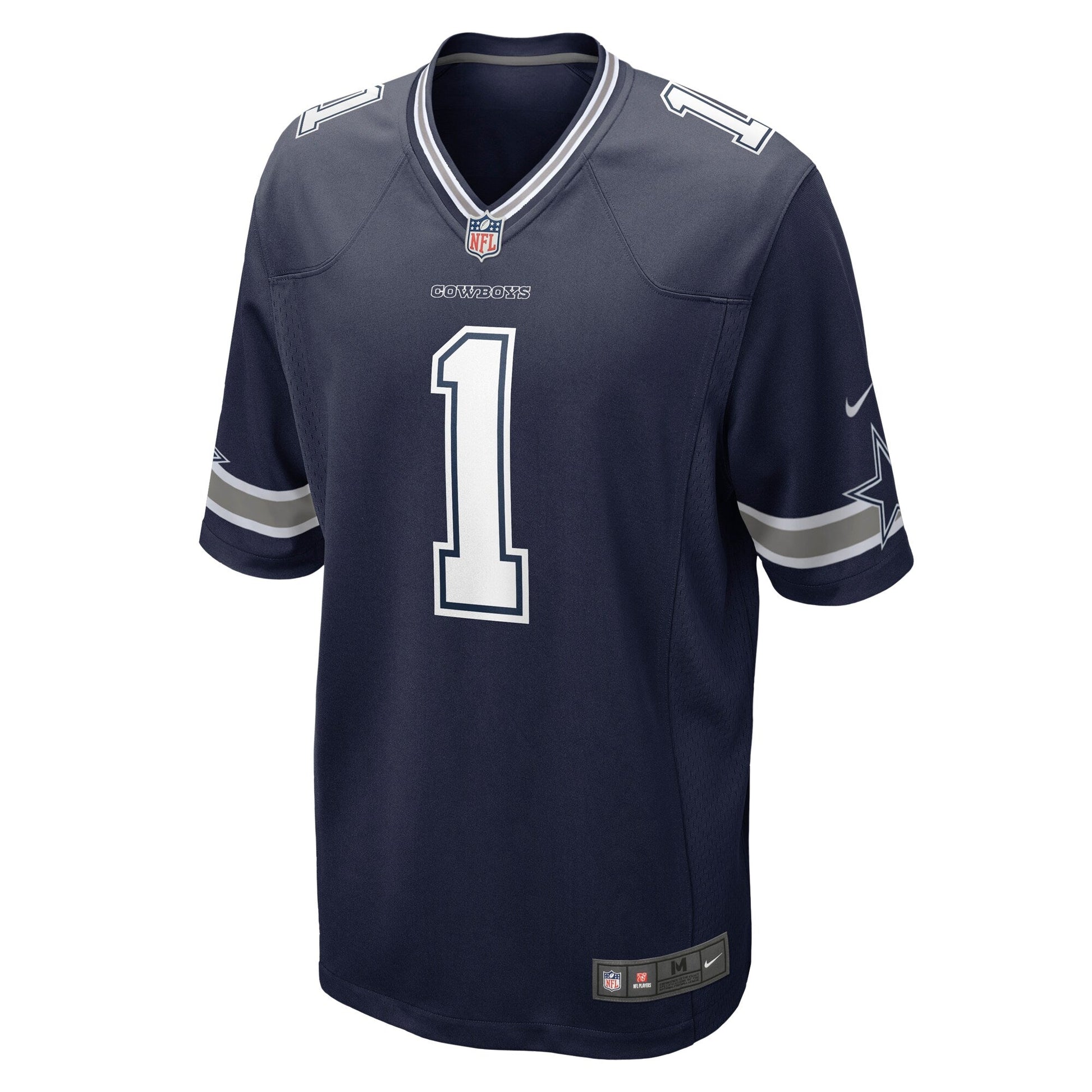 Number 1 Dad Dallas Cowboys Nike Game Jersey - Navy football jersey product view 2