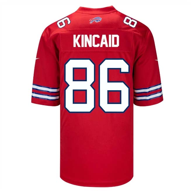 B.Bills #86 Dalton Kincaid Player Game Jersey - Red Stitched American Football Jerseys football jersey product view 1