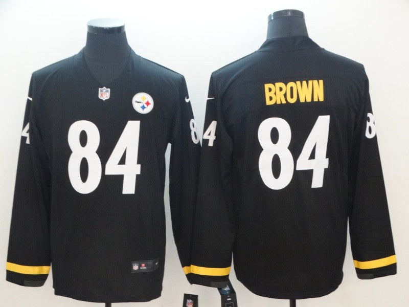 Men's Pittsburgh Steelers Antonio Brown #84 Black Game Player Jersey1 football jersey product view 1