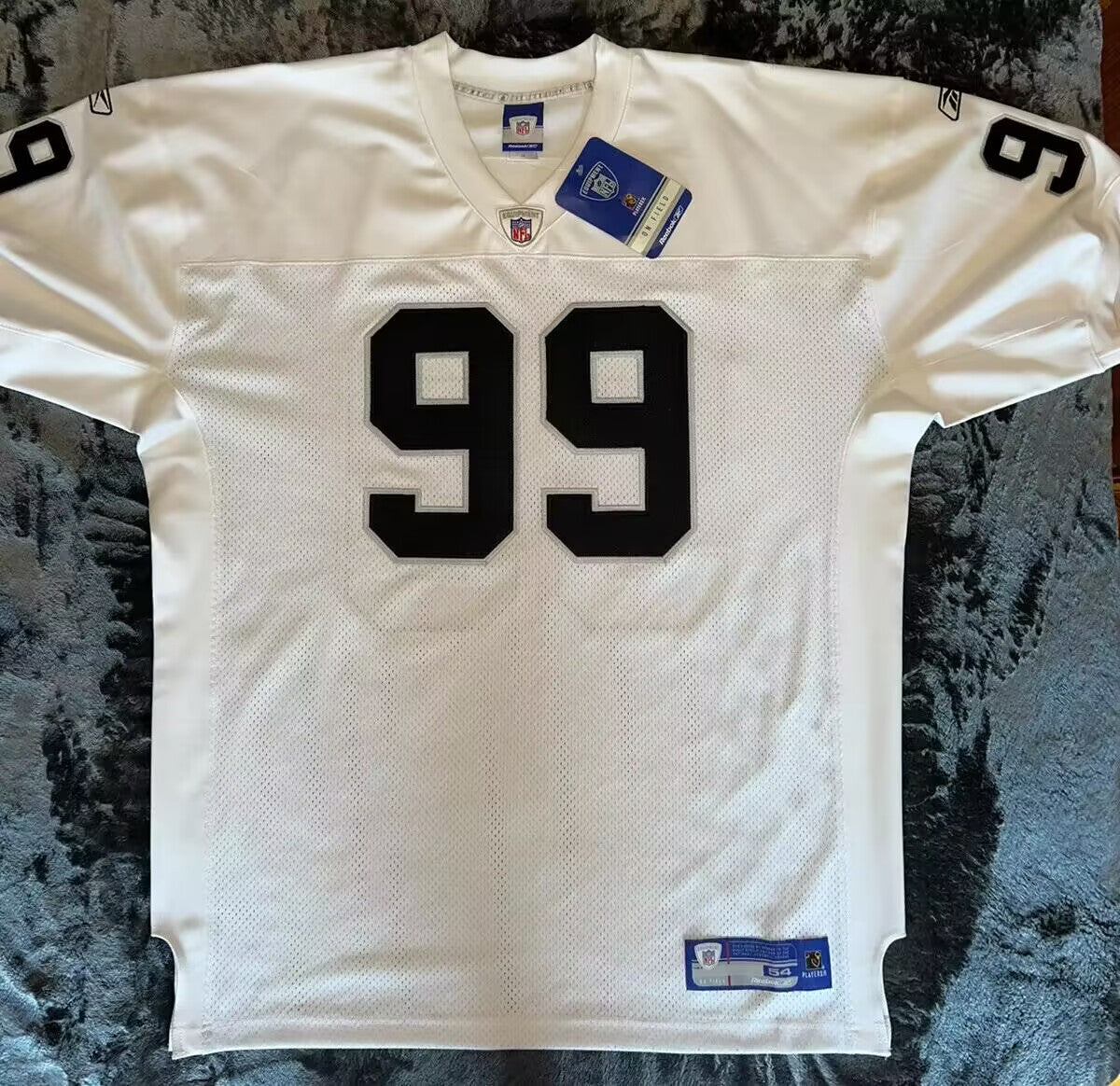 Men's Oakland Raiders Warren Sapp White Legacy Replica Jersey1 football jersey product view 1