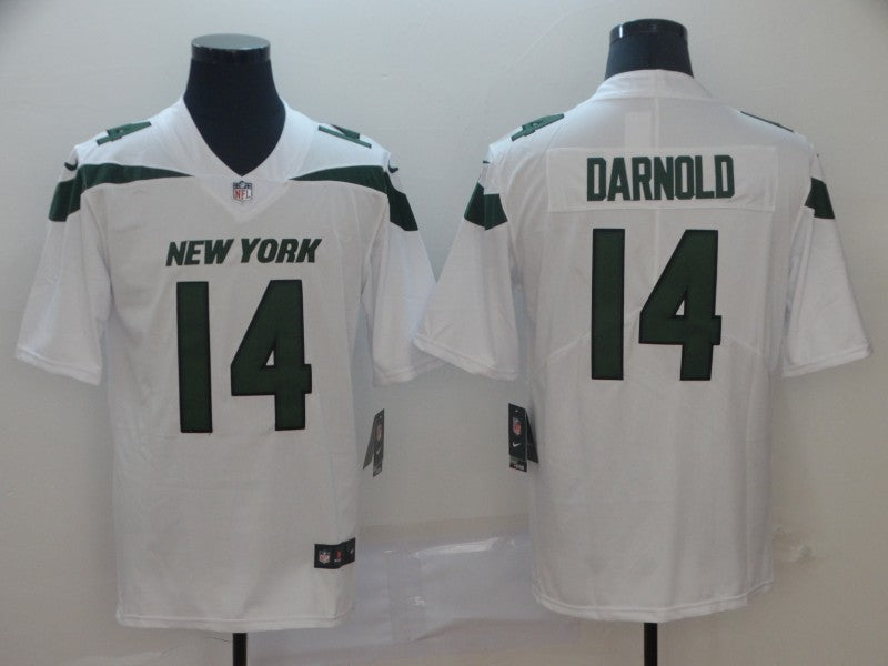 Men's New York Jets Sam Darnold #14 White Game Jersey1 football jersey product view 1