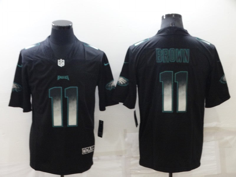 Men's Philadelphia Eagles #11 A.J. Brown Black Player Game Jersey1 football jersey product view 1
