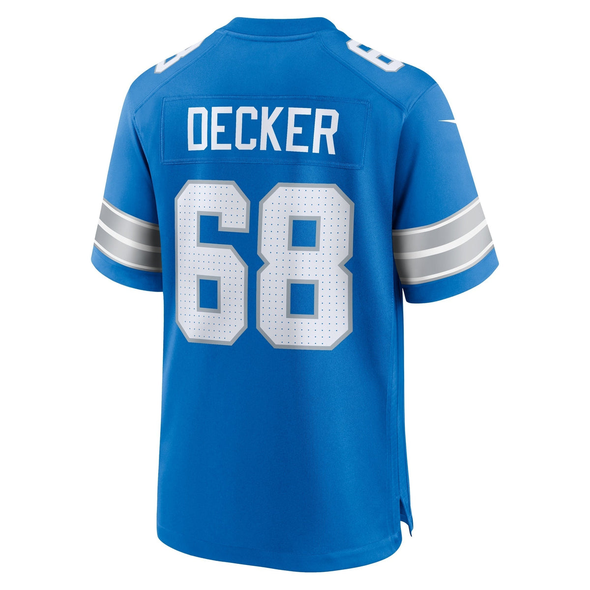 Taylor Decker Detroit Lions Nike Team Game Jersey - Blue football jersey product view 3