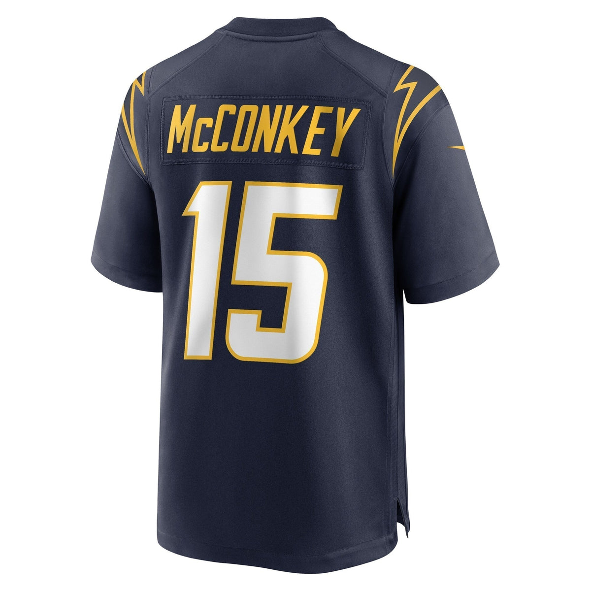Ladd McConkey Los Angeles Chargers Nike Alternate Game Jersey - Navy football jersey product view 3