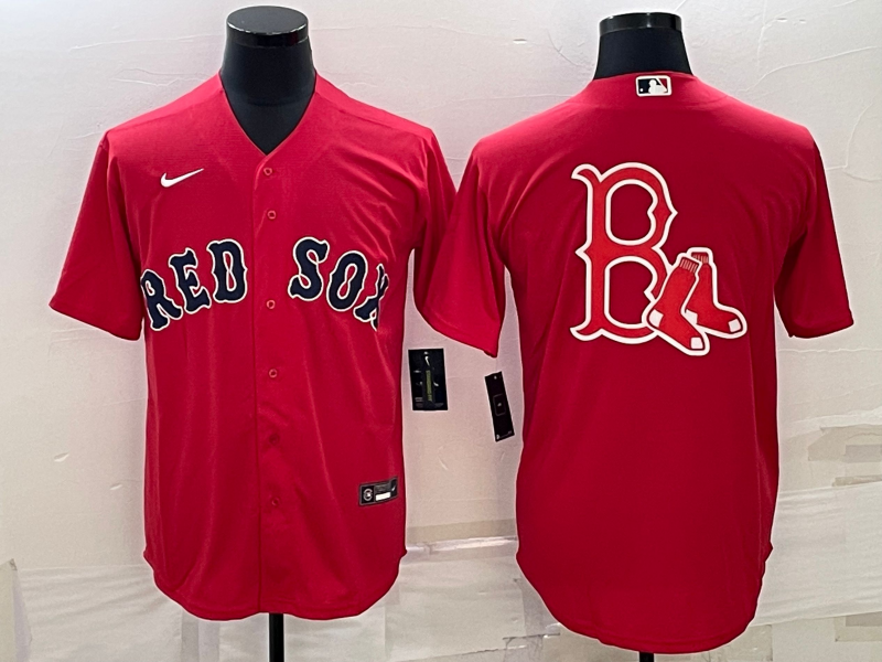 Men's Boston Red Sox Red Alternate Replica Player Jersey1 baseball jersey product view 1