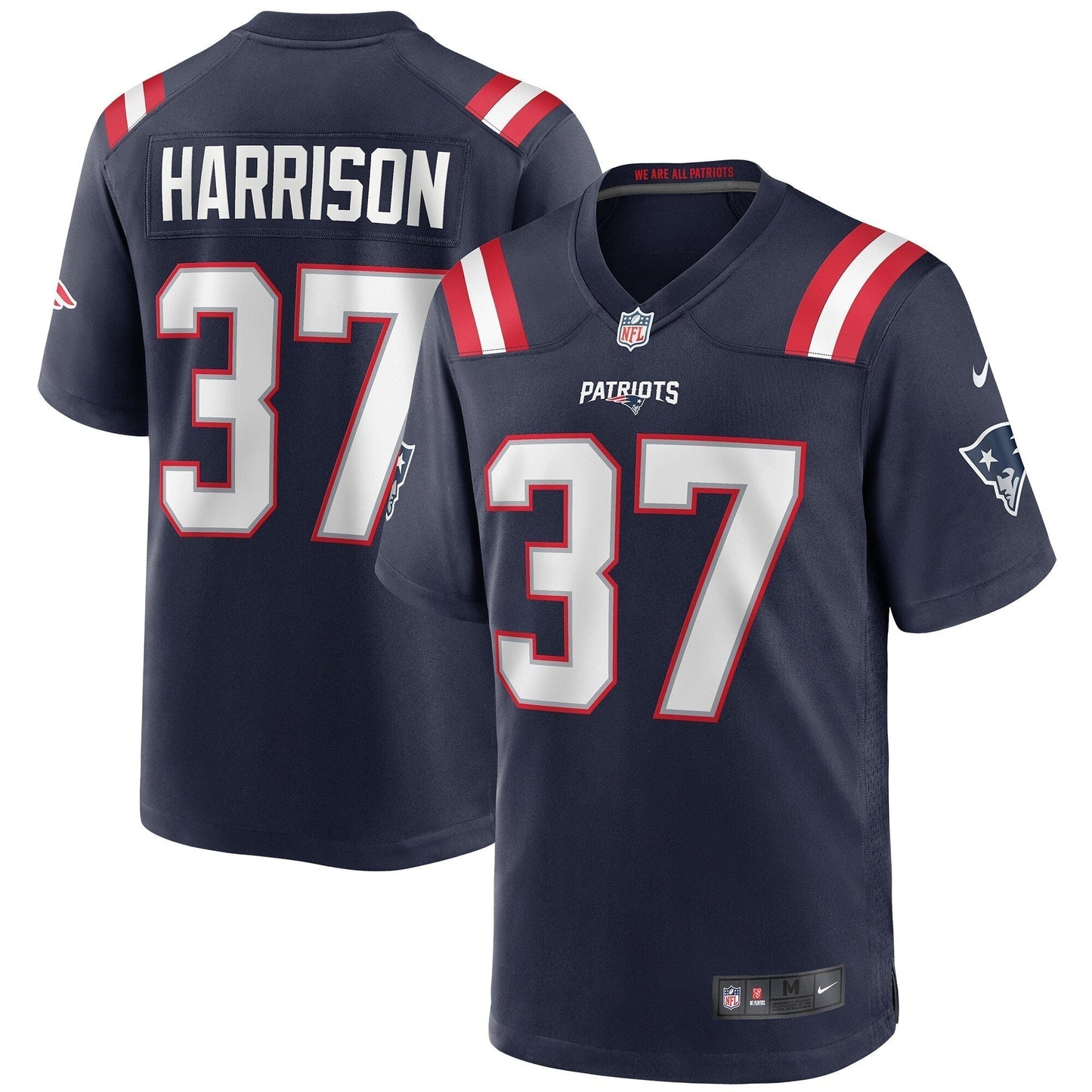 Rodney Harrison New England Patriots Nike Game Retired Jersey - Navy football jersey product view 1