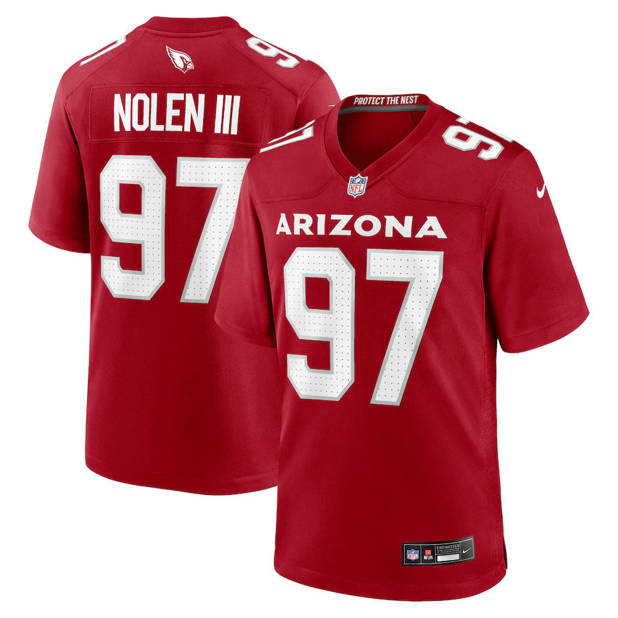 Arizona Cardinals Walter Nolen Nike Cardinal 2025 NFL Draft First Round Pick Game Jersey football jersey product view 1
