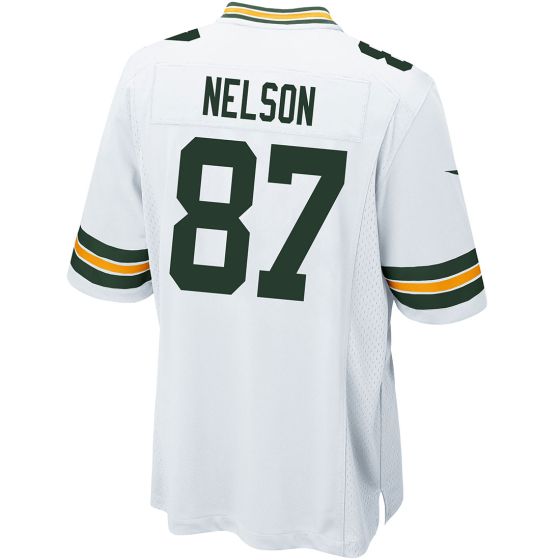 GB.Packers #87 Jordy Nelson White Game Player Jersey Stitched American Football Jerseys football jersey product view 1