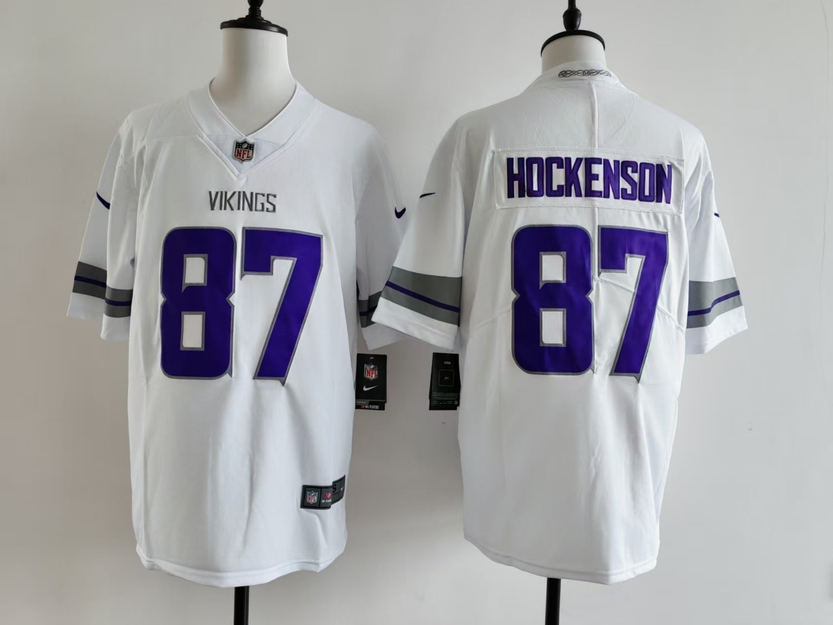 Men's Minnesota Vikings T.J. Hockenson Nike Jersey - White football jersey product view 1
