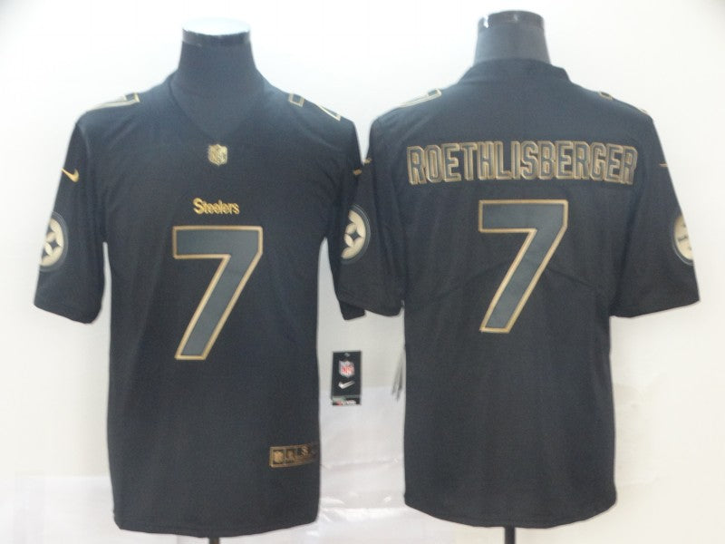 Men's Pittsburgh Steelers #7 Ben Roethlisberger Black Game Jersey1 football jersey product view 1