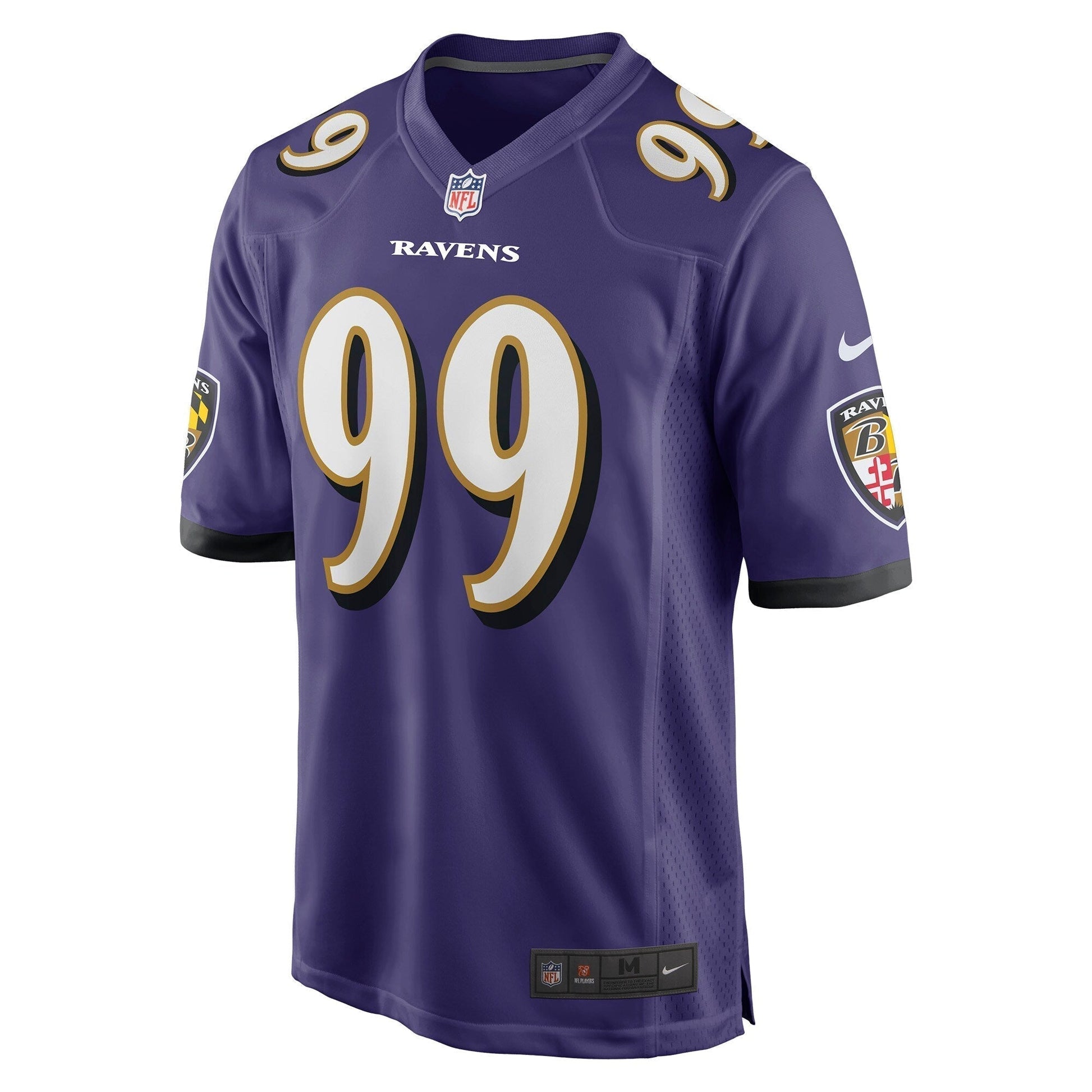 Odafe Oweh Baltimore Ravens Nike Game Jersey - Purple football jersey product view 2