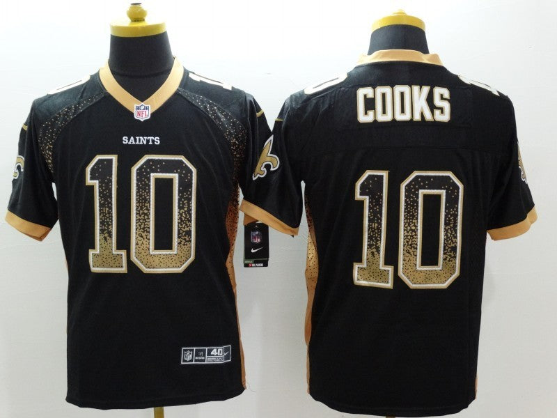 Men's New Orleans Saints Brandin Cooks #10 Black Game Jersey1 football jersey product view 1